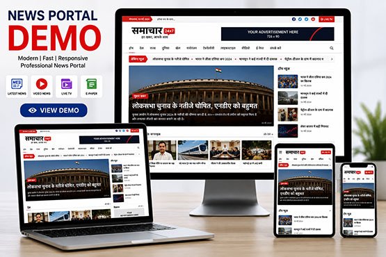 News Portal Demo 1 news portal website preview